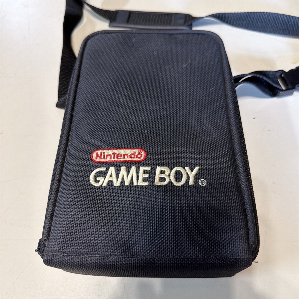 Vintage Nintendo Game Boy Carrying Case OEM Black Bag Tray Strap Authentic